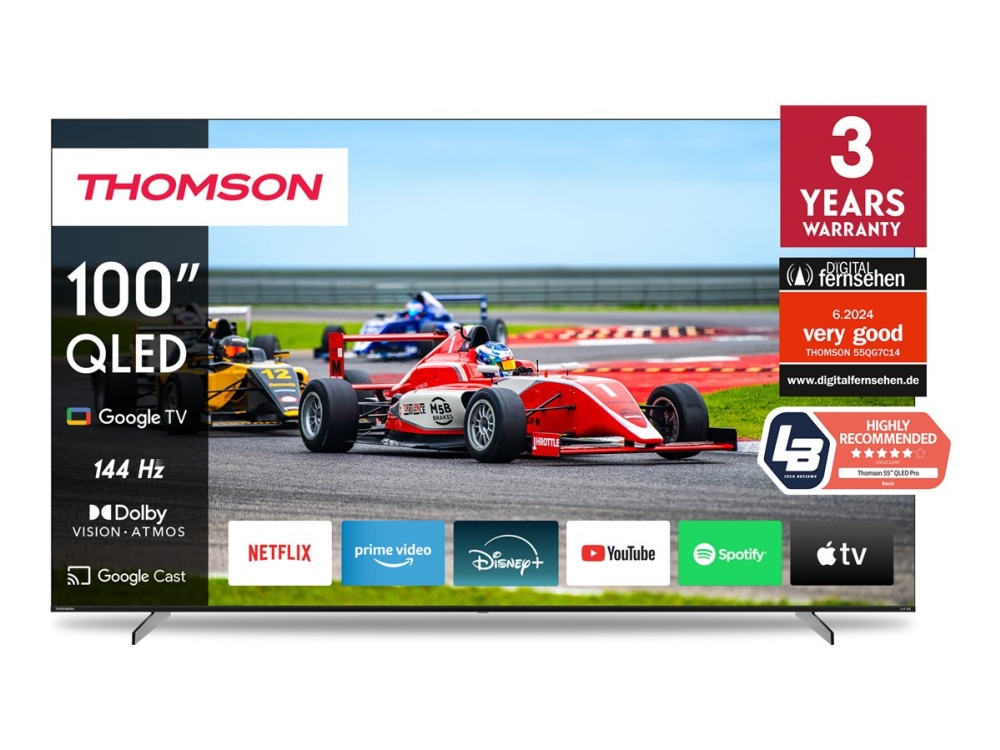 Thomson 100Qg7s14 - 100" Diagonale Klasse Led-Bagbelyst Lcd Tv - Qled Pro - Smart Tv - Google Tv - 4K Uhd (2160P) 3840 X 2160 - Hdr - Quantum Dot - S
