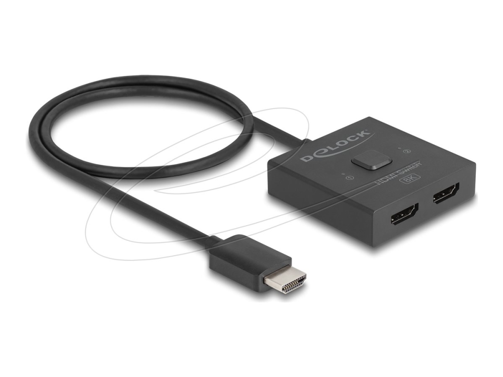 Delock - Video-/Audioswitch - 8K, Tovejs - 2 X Hdmi - Desktop