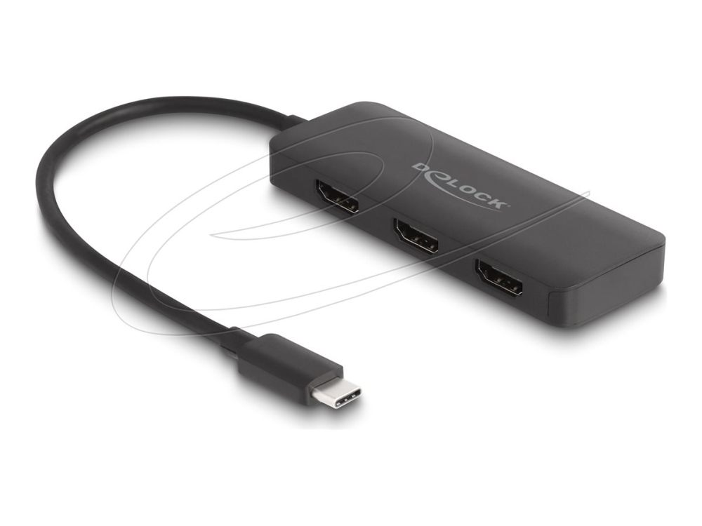 Delock - Video-/Audiosplitter - 4K 60Hz, Dp Alt Mode, Mst, Usb Type-C - 3 X Hdmi - Desktop