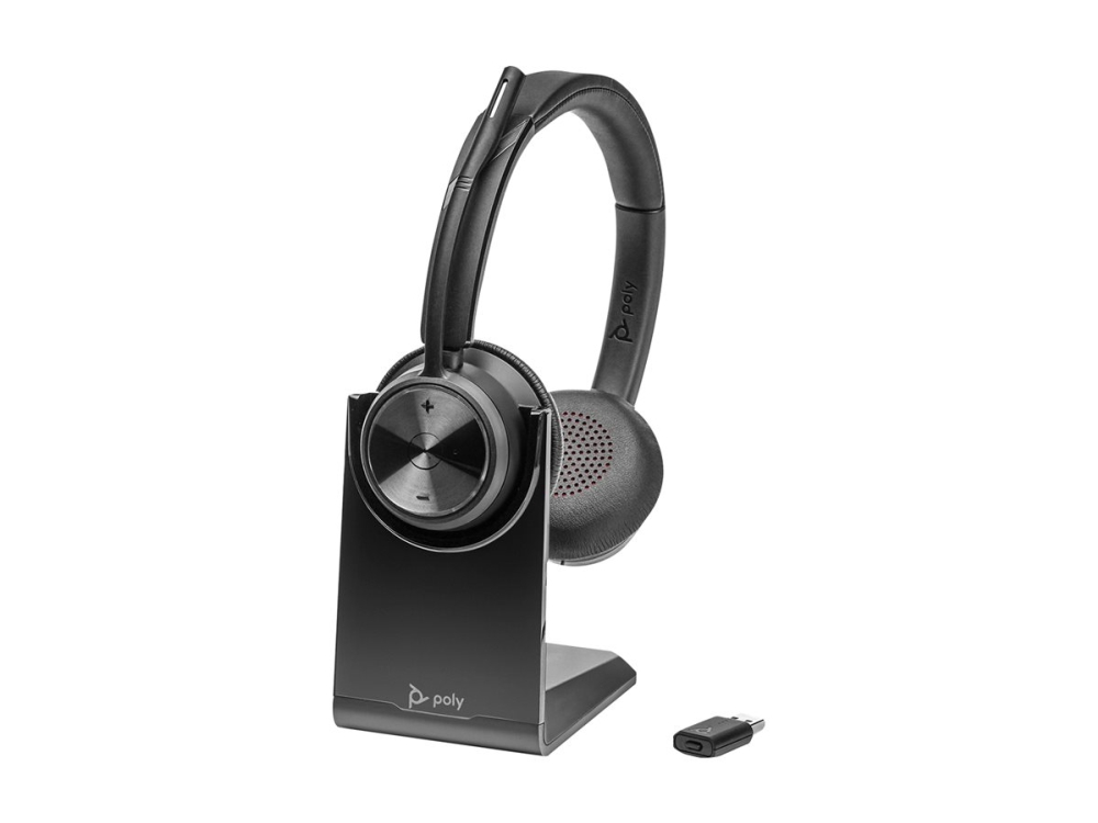 Hp Poly Savi 7320 - Savi 7300 Series - Headset - På Øret - Dect - Trådløs - Usb-A Via Dect Adapter - Sort - Uc-Certificeret