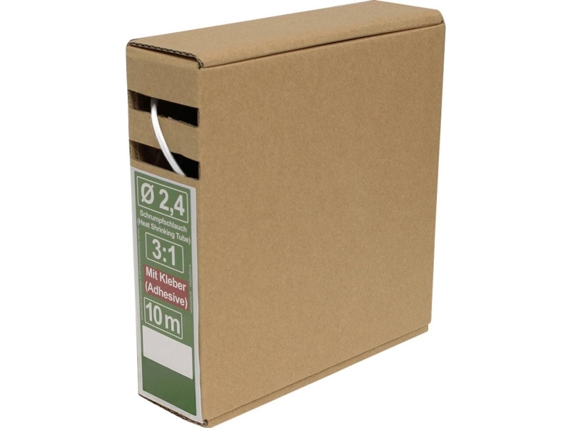 Quadrios 25Ca485 Krympeslange Med Lim Hvid 2.4 Mm 0.8 Mm Krympningshastighed:3:1 10 M