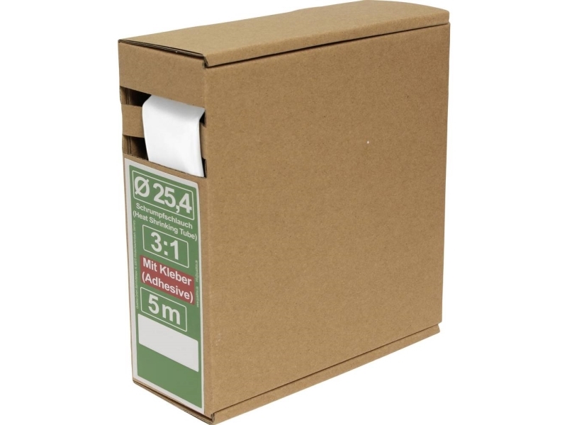 Quadrios 25Ca494 Krympeslange Med Lim Hvid 25.4 Mm 8.5 Mm Krympningshastighed:3:1 5 M