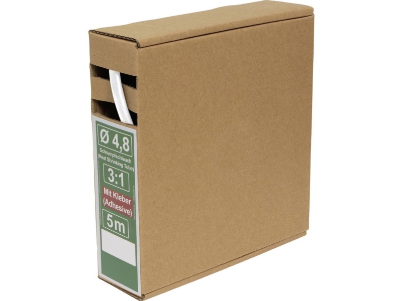 Quadrios 25Ca487 Krympeslange Med Lim Hvid 4.8 Mm 1.6 Mm Krympningshastighed:3:1 5 M