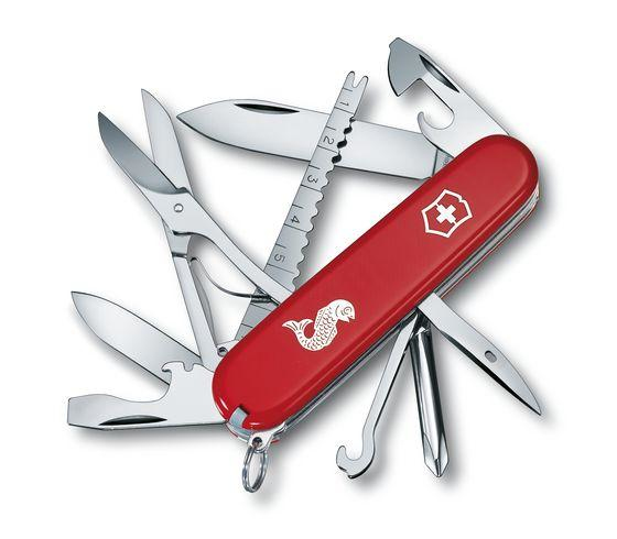 Victorinox Fisherman, Fällkniv med låsblad, Kniv med flera verktyg, Clip point, ABS synthetics, Röd, 12 verktyg | Verktyg & Verkstad - Handverktyg - Knivar | GameStuff