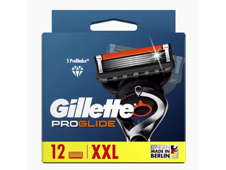 Gillette ProGlide, Män, Gillette, Gillette ProGlide, Rostfritt stål, Svart, Orange, 12 styck | Hårvård - Skägg- / Hårtrimmer - Rakblad | GameStuff