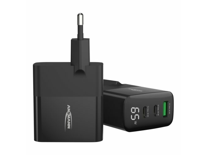 Hc365pd Ladegerät 65W 2X Usb-C 1X Usb-A Pd Qc Pps