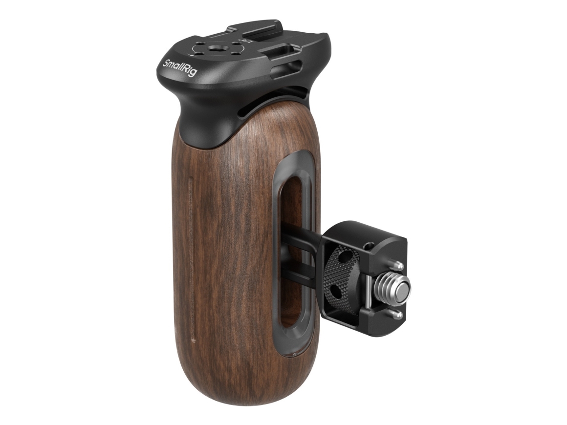 SmallRig 5238, Kamerahåndtag, Sort, Brun, Aluminium, Træ, 15 kg, 1/4, 3/8, 86,3 mm