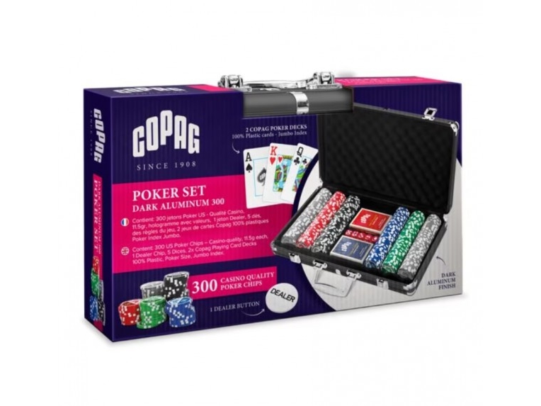 Cartamundi 300 Pokerchips Set Im Dunklen Aluminiumgehäuse Copag