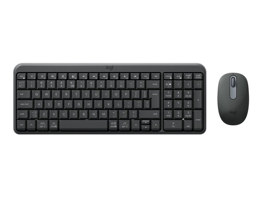 Logitech Mk250 - Sæt Med Mus Og Tastatur - Trådløs - Bluetooth Le - Qwerty - Us International - Grafit