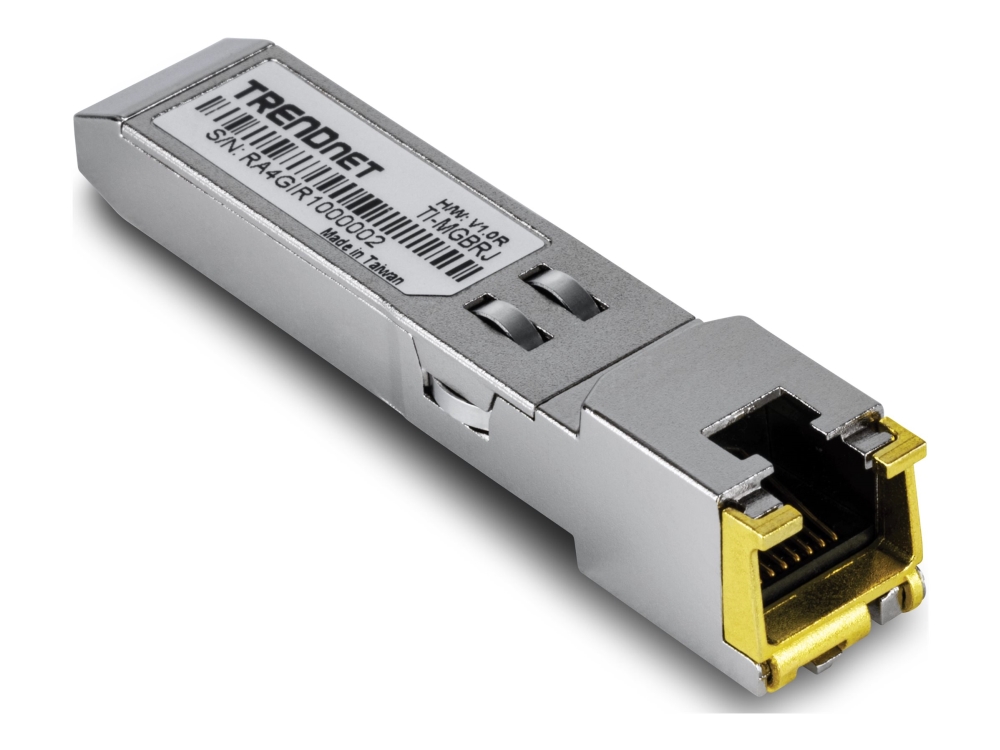 Trendnet Ti-Mgbrj - Version V1.0R - Sfp (Mini-Gbic) Transceiver Modul - 1Gbe - Over Kobber - 1000Base-T - Rj-45 - Op Til 100 M - Taa-Kompatibel