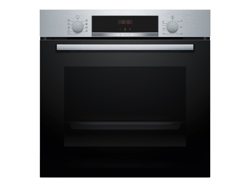 Bosch Serie | 4 HBA514BS3 - Ovn - til indbygning - niche - bredde: 56 cm - dybde: 55 cm - højde: 58.5 cm - med selv-rengøring - Klasse A+ - rustfrit