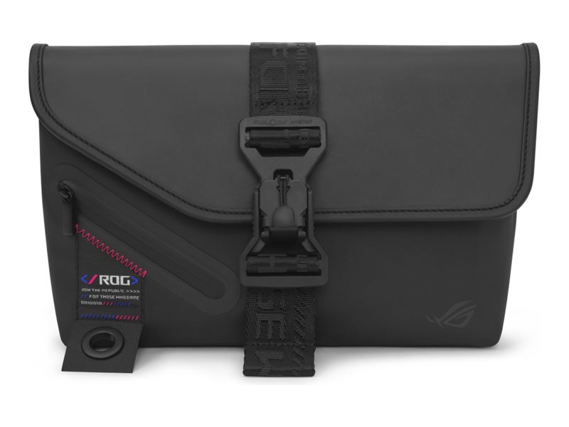 ASUS ROG SLASH Sling Bag 2.0 - Taske til spilkonsol - polyester, polyuretan (PU), termoplastisk polyuretan (TPU) - sort