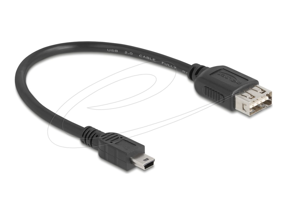 Delock Usb 2.0-Kabel Usb Type Mini-B Han Til Easy Usb Type-A Hun 0,2 M