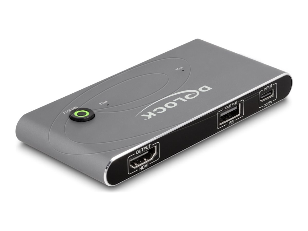 Delock - Kvm / Audio / Usb Switch - Hdmi 8K60, With Usb 2.0 - 4 X Kvm / Audio / Usb - 1 Lokalbruger - Desktop