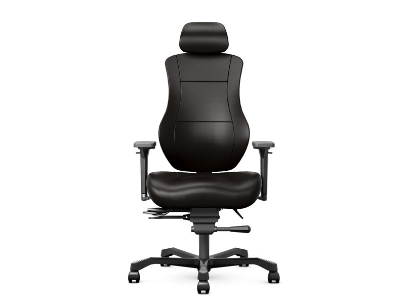 Kontorstol Coreza 24/7, Læder, sort