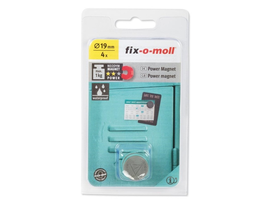Fix-O-Moll Magnet Water Resist 3562825 4Pcs