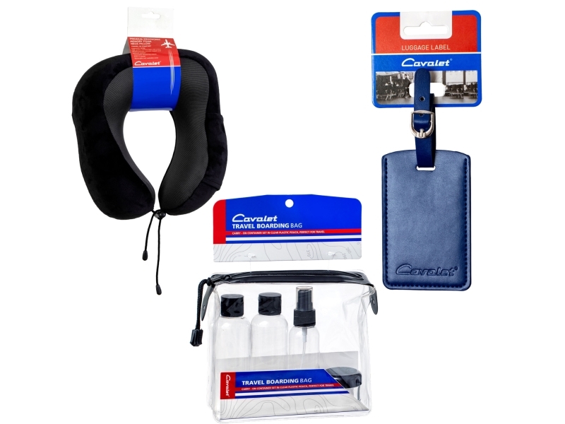 Cavalet Resekit 1 (Bagagetag, Nackkudde och Reseflaskor)