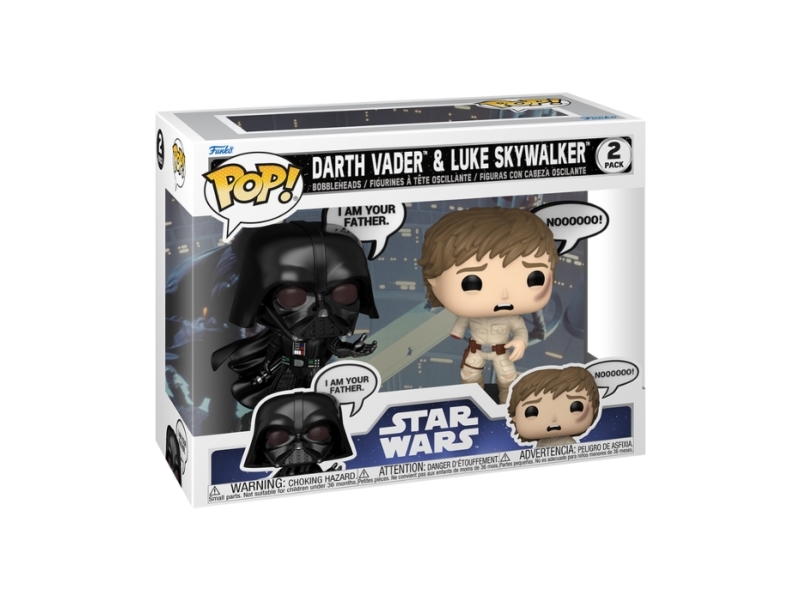 Funko Pop! Vinilinė Figūrėlė: Star Wars - Darth Vader & Luke Skywalker, 9 Cm