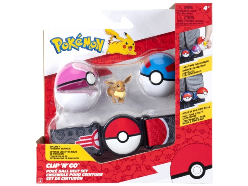 Pokémon - Clip N Go bælt Sæt Eevee Legetøj - GEEKD.dk