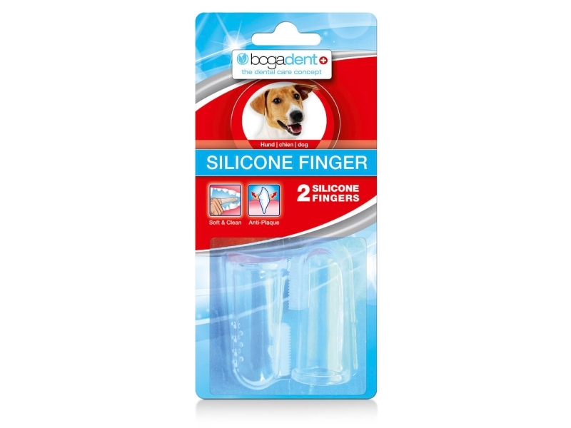 Bogar bogadent Silicone Finger, Lemmikin sormihammasharja, Koira, Läpinäkyvä, Silikoni, 3 kuukautta, Kupla