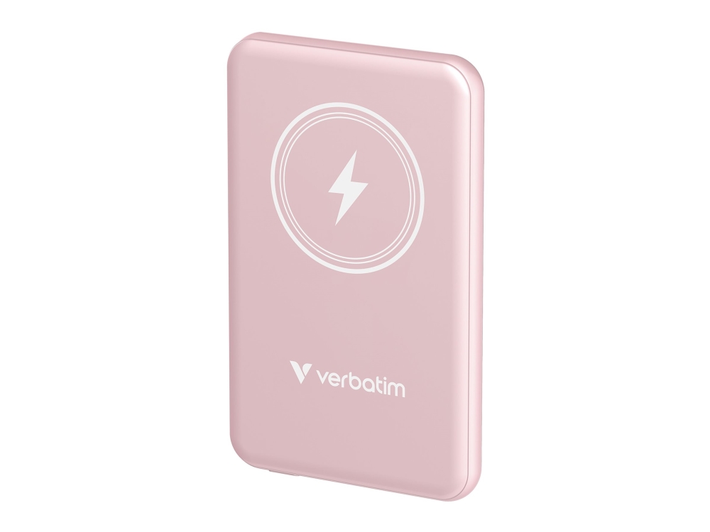 Verbatim Charge 'N' Go - Trådløs Power Bank - Magnetisk Montering - Li-Pol - 5000 Mah - 20 Watt - 2.4 A - Apple Fast Charge, Pd 3.0, Qc 3.0, Apple 2.