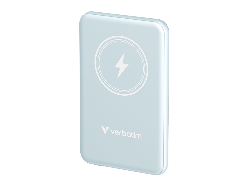 Verbatim Charge 'N' Go - Trådløs Power Bank - Magnetisk Montering - Li-Pol - 5000 Mah - 20 Watt - 2.4 A - Apple Fast Charge, Pd 3.0, Qc 3.0, Apple 2.