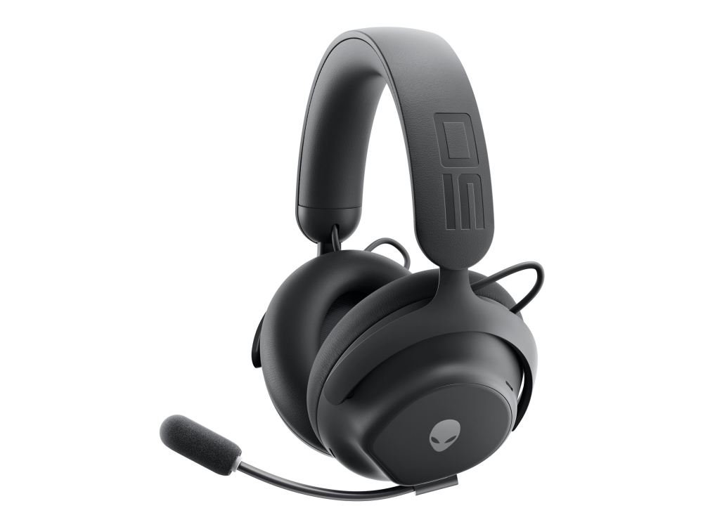 Alienware Pro Wireless Gaming Headset - Headset - fuld størrelse - Bluetooth/2,4 GHz radiofrekvens - trådløs, kablet - aktiv støjfjerning - USB - Dark Side of the Moon