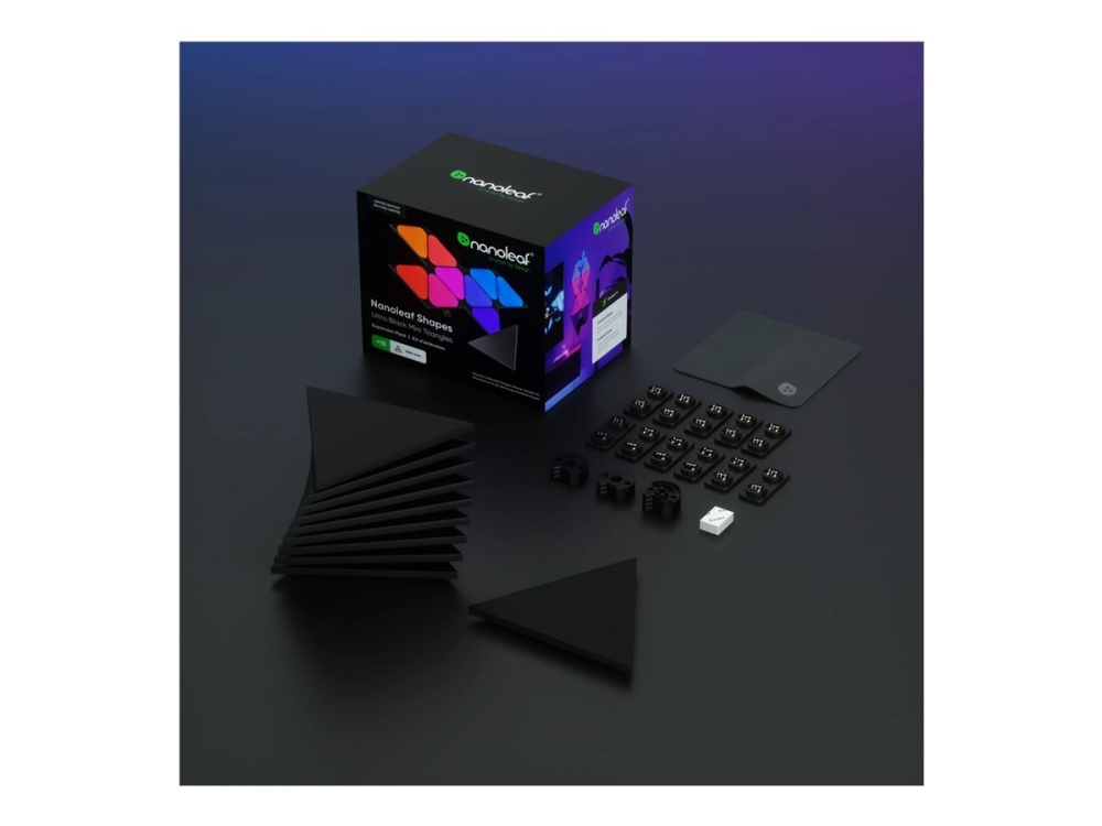 Nanoleaf Shapes Expansion Pack - Trådløst Belysningssæt - Led X 10 - Total: 5.4 W - Klasse G - Rgbw-Lys - 1200-6500 K - Minitriangel