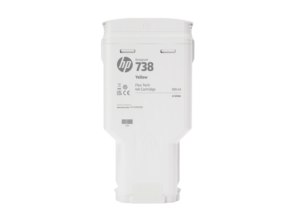 Hp 738 - 300 Ml - Gul - Original - Designjet - Blækpatron - For Designjet T950, Xt950