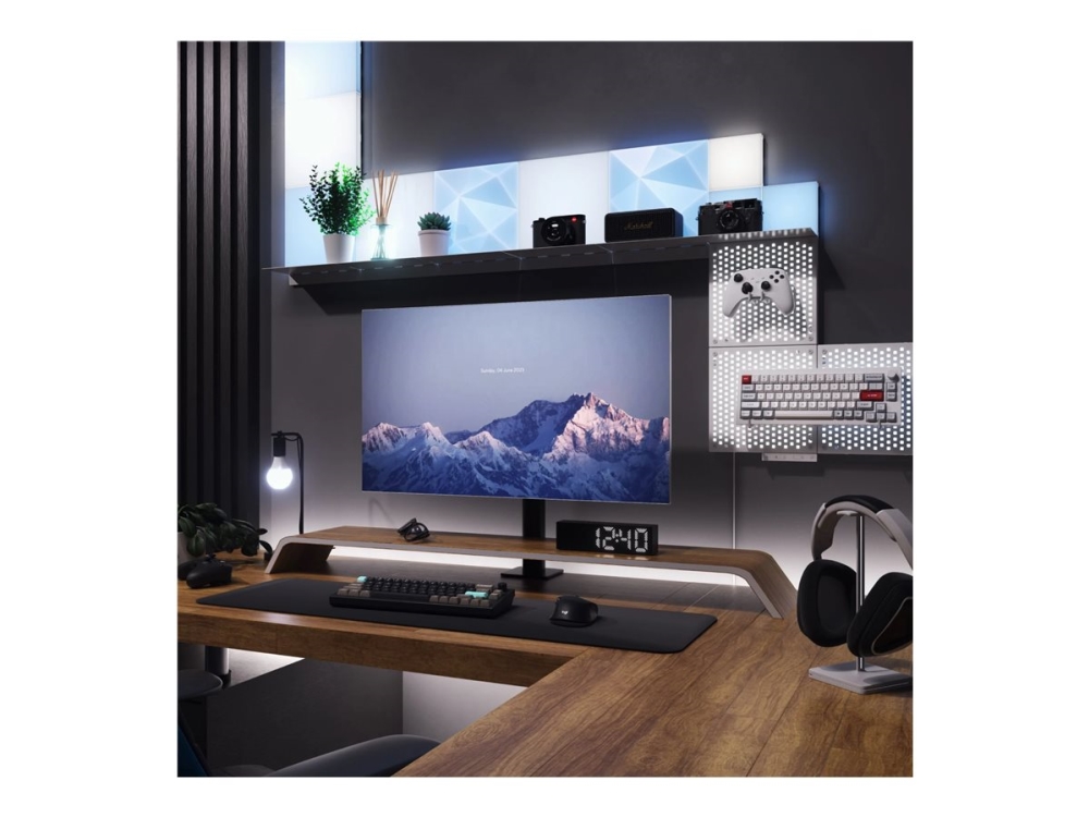 Nanoleaf Add-On Kit - Hylla - stainless steel (paket om 2) | Smarta hem - Märken - Nanoleaf | GameStuff