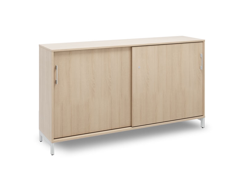 Büroschrank Dna 1600×1660 Mm Eiche/Weiß Schiebetür 4A4