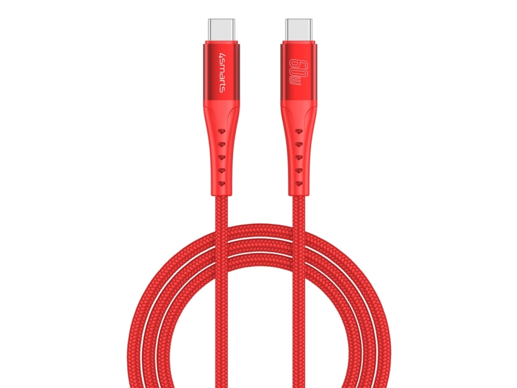 4Smarts Usb-C Kabel Primecord 60W 1.5M, Rot