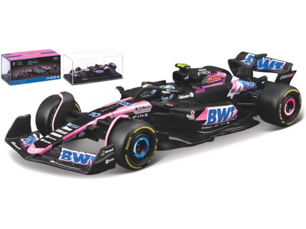 Bburago Alpine F1 A524, Sportsbil Model, Formonterede, 1:43, Alpine F1 A524, Ethvert Køn, Metal, Plast