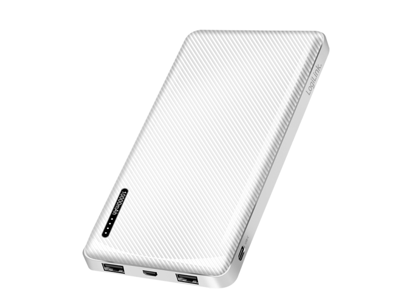Logilink Pa0328wrf, 10000 Mah, 12 W, Weiß