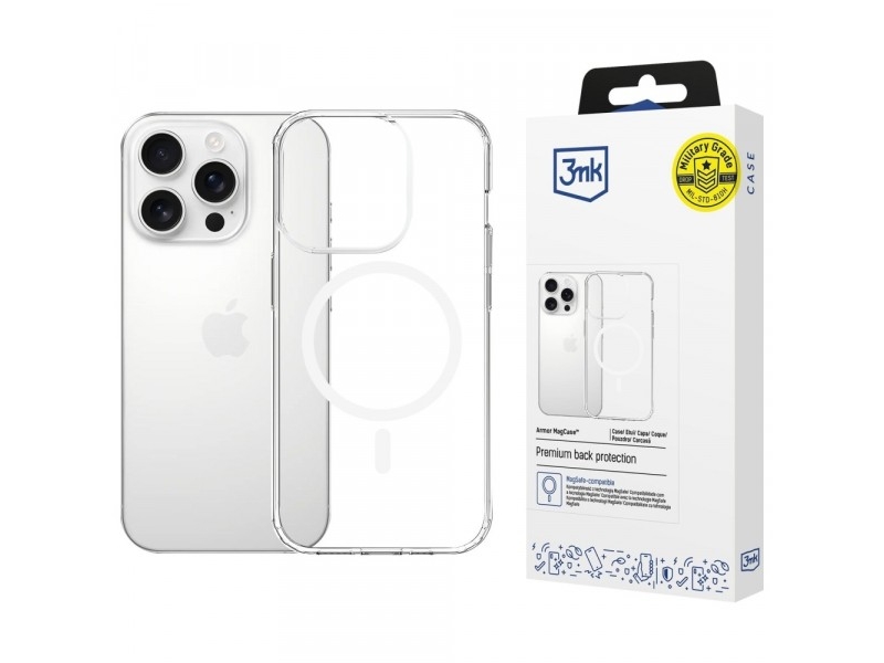3Mk Armor Magcase Etui Til Iphone 14 Pro Max Gennemsigtig