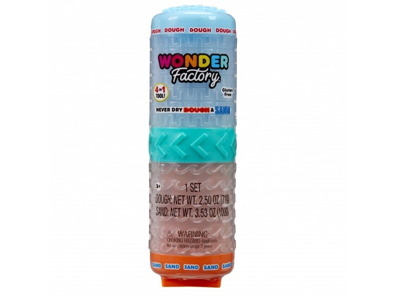 Wonder Factory Never Dry Dough Kunststoffmasse Blau, Orange