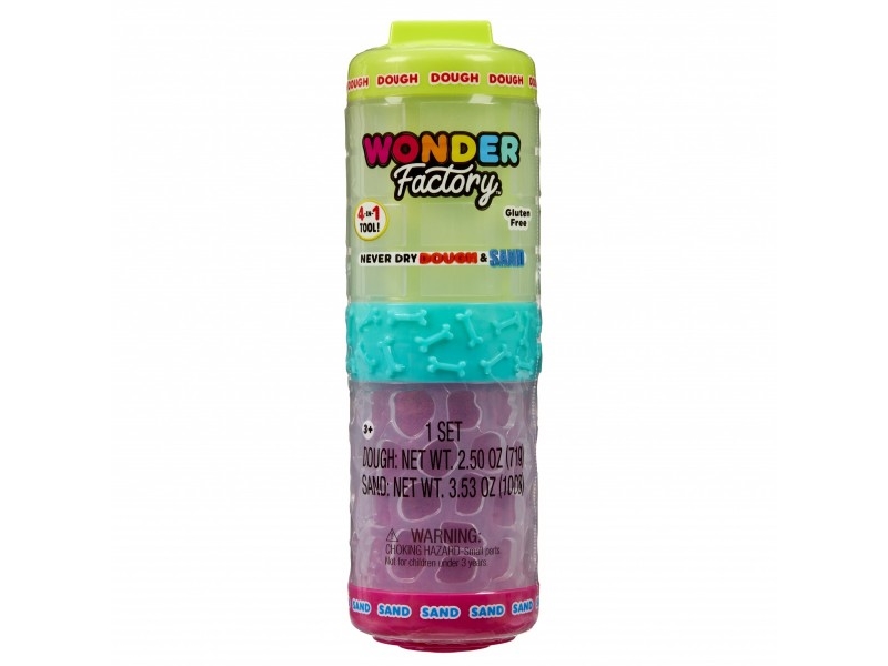 Wonder Factory Never Dry Dough Lindgrün, Rosa