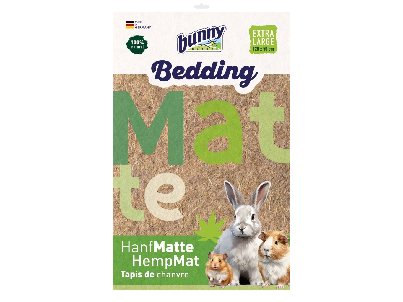 Bunny nature bedding måtte Extra Large - Hamp | Sällskapsdjur - Gnagare - Strö och hö för gnagare | GameStuff