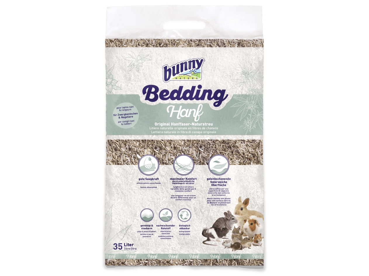 Bunny Nature Bedding Hemp 35L | Sällskapsdjur - Gnagare - Strö och hö för gnagare | GameStuff