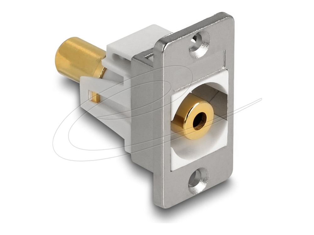 Delock - Modular Indlæg - 3,5 Mm Stereo Mini Jack - Sølv, Hvid