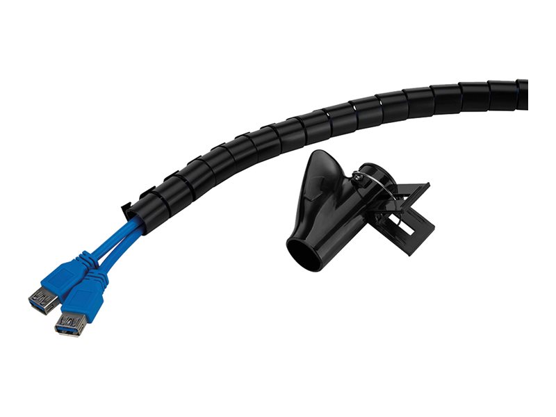 Neomounts Ads06-141Bl Kabelspirale - Für 1-4 Kabel - Universal, Kabelmuffe, Tisch/Bank, Kunststoff, Schwarz
