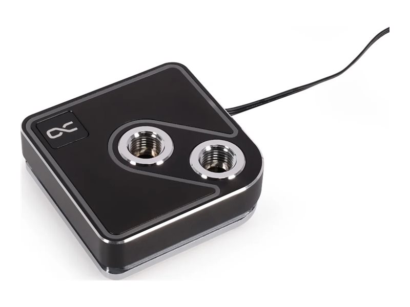 Alphacool Core 1 Aurora - Cpu-Vandblokering Til Flydende Kølesystem - (For: Am4, Am5, Lga1700, Lga1851) - Messing Med Nikkelforet Kobberbund - Sort