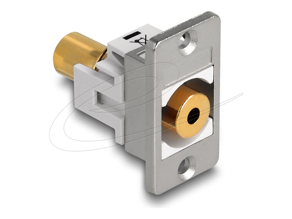 Delock - Modular Indlæg - 3,5 Mm Stereo Mini Jack - Sølv, Hvid