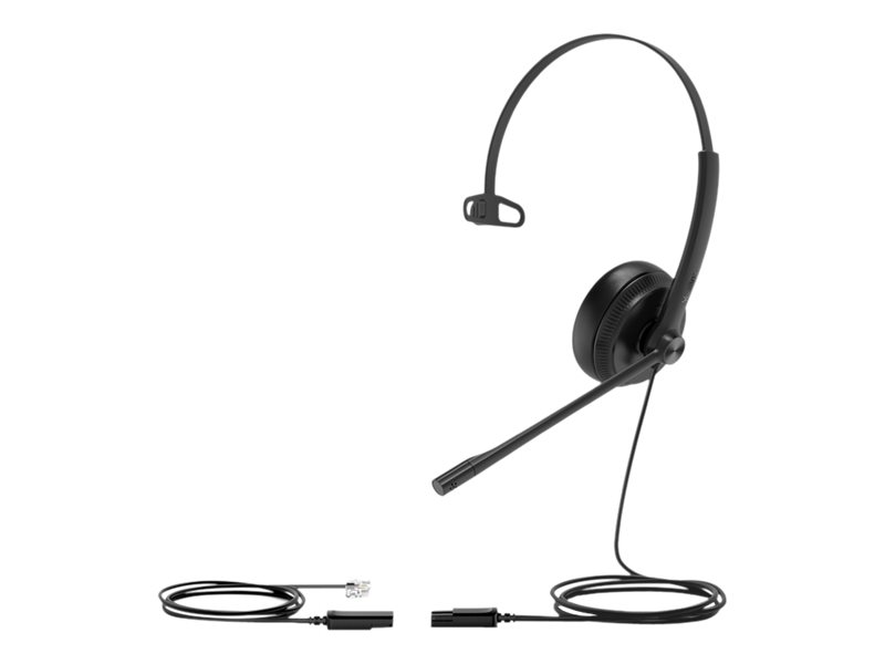 Yealink Yhs34 Mono - Headset - På Øret - Kablet - Sort
