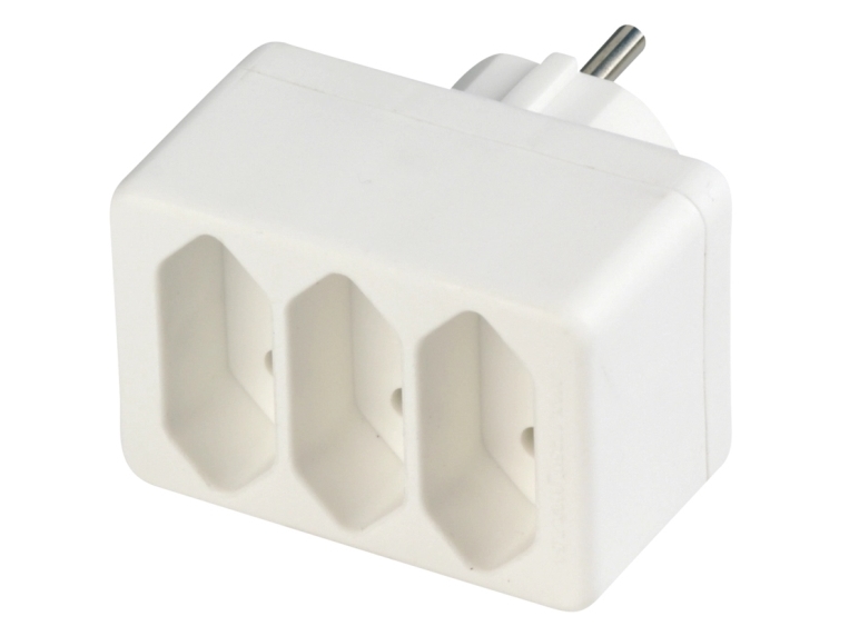 Rev 0512730777, Typ F, Typ C (Euro-Stecker), 250 V, 0,0025 A, Weiß, 1725 W