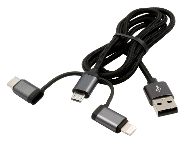 Exsys Ex-K1403-2, 1 M, Usb A, Usb C, Usb 2.0, 0,48 Gbit/S, Schwarz, Grau