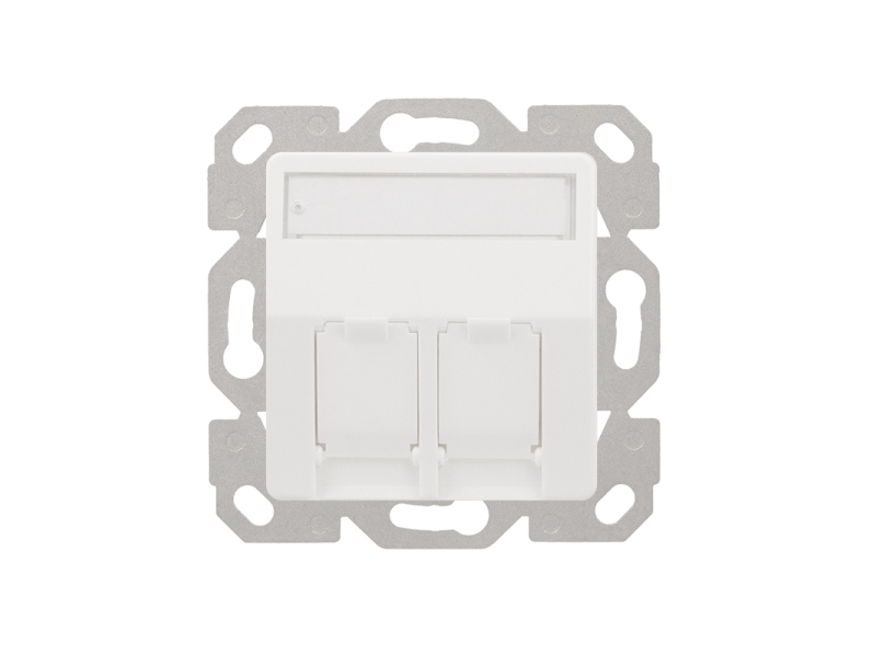 Logilink Aufnahme Für 2 Keystone Module, Aufbauend, Up/50, Reinweiß, Schelle, Weiß, 80 Mm, 22 Mm, 80 Mm, 50 G