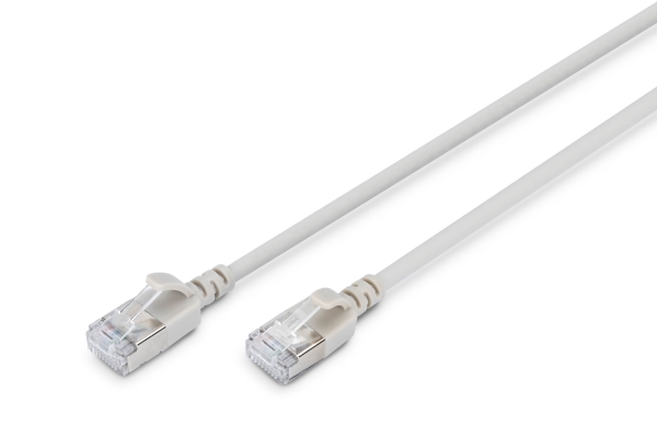 Digitus Cat 6A F-Ftp Slim Patchkabel, 7 M, Grau, 7 M, Cat6a, F/Ftp (Fftp), Rj-45, Rj-45, Grau