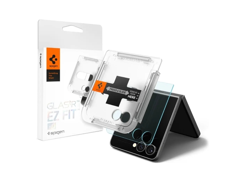 Spigen GLAS.tR EZ Fit HD, Samsung, Galaxy Z Flip 7, Transparent, 1 stk
