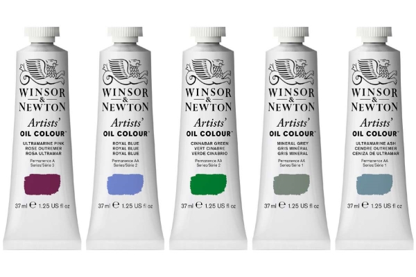 Artists oil colour 5x37ml, Historic set row